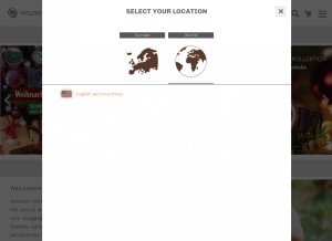 How holzkern.com looks like on a tablet such as an iPad.
