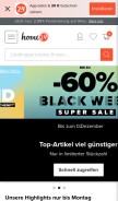 How home24.de looks like on a mobile device such as an iPhone.
