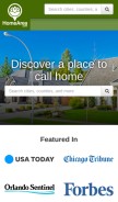 How homearea.com looks like on a mobile device such as an iPhone.
