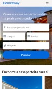 How homeaway.pt looks like on a mobile device such as an iPhone.