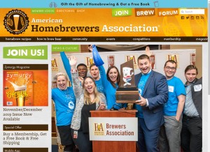 How homebrewersassociation.org looks like on a tablet such as an iPad.