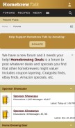 How homebrewtalk.com looks like on a mobile device such as an iPhone.