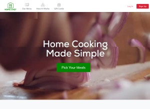 How homechef.com looks like on a tablet such as an iPad.