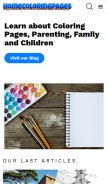 How homecoloringpages.com looks like on a mobile device such as an iPhone.