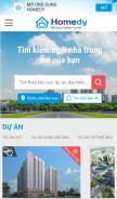 How homedy.com looks like on a mobile device such as an iPhone.
