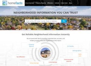 How homefacts.com looks like on a tablet such as an iPad.
