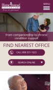 How homeinstead.com looks like on a mobile device such as an iPhone.
