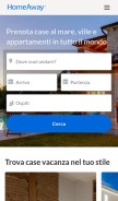 How homelidays.it looks like on a mobile device such as an iPhone.
