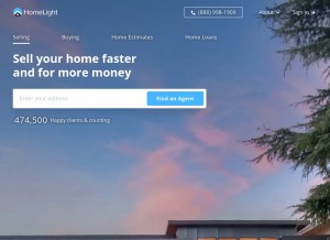 How homelight.com looks like on a tablet such as an iPad.