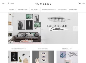 How homelov.com looks like on a tablet such as an iPad.