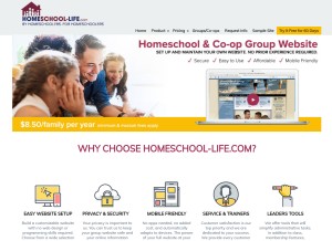How homeschool-life.com looks like on a tablet such as an iPad.