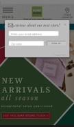 How homesense.com looks like on a mobile device such as an iPhone.