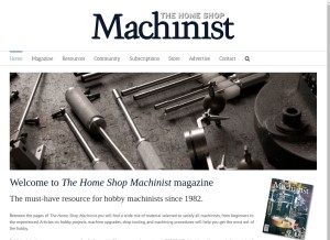 How homeshopmachinist.net looks like on a tablet such as an iPad.