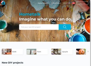 How hometalk.com looks like on a tablet such as an iPad.