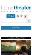 How hometheaterreview.com looks like on a mobile device such as an iPhone.