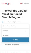 How hometogo.com looks like on a mobile device such as an iPhone.