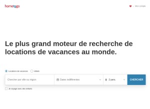 How hometogo.fr looks like on a tablet such as an iPad.