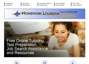 How homeworkla.org looks like on a tablet such as an iPad.