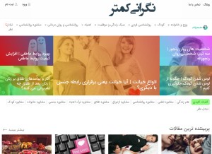 How honarehzendegi.com looks like on a tablet such as an iPad.