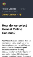 How honestcasinos.com looks like on a mobile device such as an iPhone.
