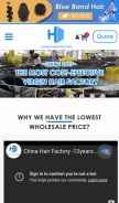 How honesthairfactory.com looks like on a mobile device such as an iPhone.