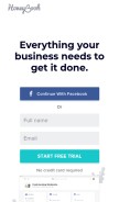 How honeybook.com looks like on a mobile device such as an iPhone.