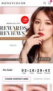 How honeycolor.com looks like on a mobile device such as an iPhone.