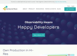 How honeycomb.io looks like on a tablet such as an iPad.