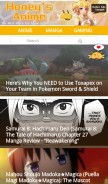 How honeysanime.com looks like on a mobile device such as an iPhone.