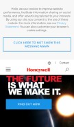 How honeywell.com looks like on a mobile device such as an iPhone.