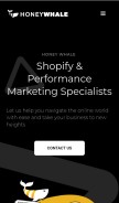 How honeywhale.co.za looks like on a mobile device such as an iPhone.