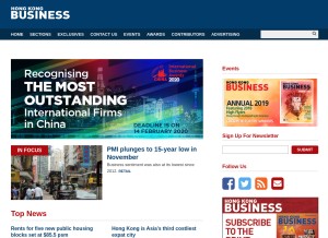 How hongkongbusiness.hk looks like on a tablet such as an iPad.