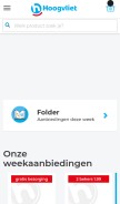 How hoogvliet.com looks like on a mobile device such as an iPhone.