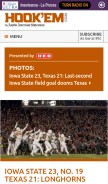 How hookem.com looks like on a mobile device such as an iPhone.