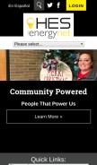 How hop-electric.com looks like on a mobile device such as an iPhone.