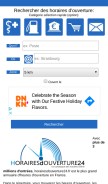 How horairesdouverture24.fr looks like on a mobile device such as an iPhone.