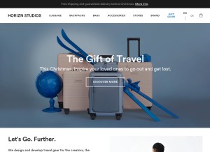 How horizn-studios.com looks like on a tablet such as an iPad.