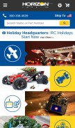 How horizonhobby.com looks like on a mobile device such as an iPhone.