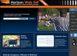 How horizonwebref.com looks like on a tablet such as an iPad.