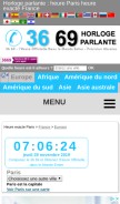 How horlogeparlante.com looks like on a mobile device such as an iPhone.
