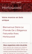 How horlowood.fr looks like on a mobile device such as an iPhone.