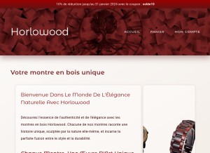 How horlowood.fr looks like on a tablet such as an iPad.