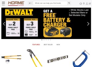 How horme.com.sg looks like on a tablet such as an iPad.