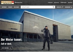 How hornbach.de looks like on a tablet such as an iPad.