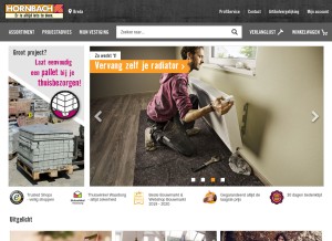 How hornbach.nl looks like on a tablet such as an iPad.