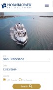 How hornblower.com looks like on a mobile device such as an iPhone.