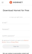 How hornet.com looks like on a mobile device such as an iPhone.