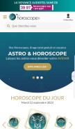 How horoscope.fr looks like on a mobile device such as an iPhone.