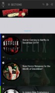 How horrorfreaknews.com looks like on a mobile device such as an iPhone.