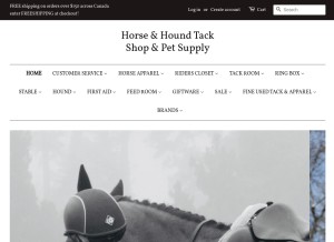 How horseandhound.ca looks like on a tablet such as an iPad.
